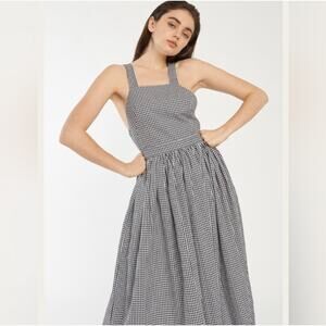 Toit Volant Nola Gingham Apron Summer Dress Size Small